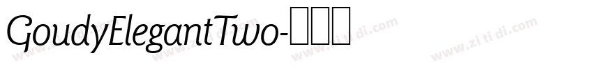 GoudyElegantTwo字体转换