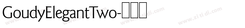 GoudyElegantTwo字体转换