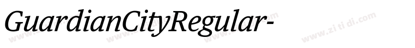 GuardianCityRegular字体转换