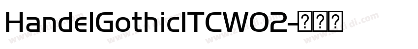 HandelGothicITCW02字体转换