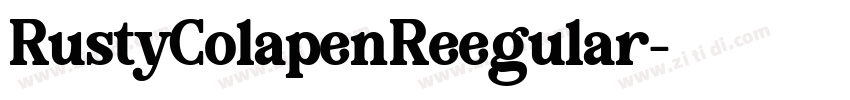 RustyColapenReegular字体转换