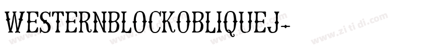 WesternBlockObliqueJ字体转换