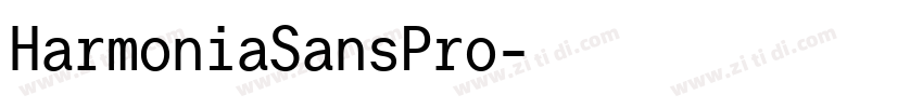 HarmoniaSansPro字体转换