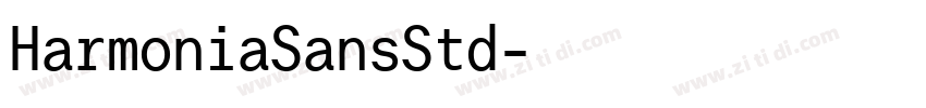 HarmoniaSansStd字体转换