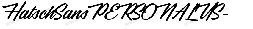 HatschSansPERSONALUS字体转换
