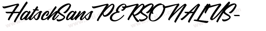 HatschSansPERSONALUS字体转换