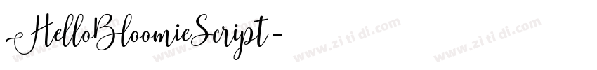 HelloBloomieScript字体转换