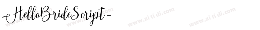 HelloBrideScript字体转换 HelloBrideScript字体转换