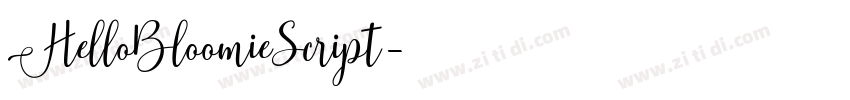 HelloBloomieScript字体转换