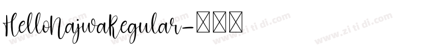 HelloNajwaRegular字体转换