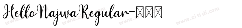 HelloNajwaRegular字体转换