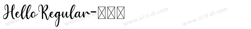 HelloRegular字体转换