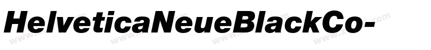 HelveticaNeueBlackCo字体转换