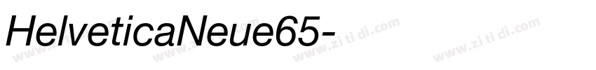 HelveticaNeue65字体转换