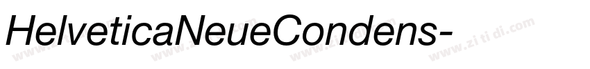 HelveticaNeueCondens字体转换