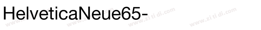 HelveticaNeue65字体转换