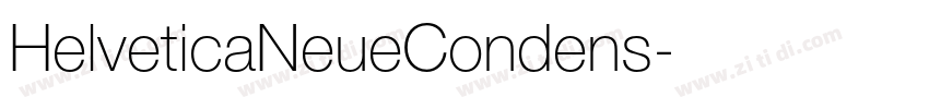 HelveticaNeueCondens字体转换