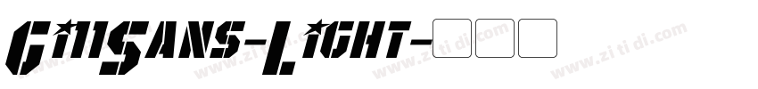 Gi11Sans-Light字体转换