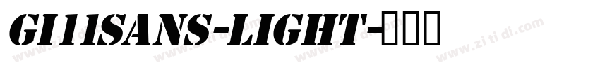 Gi11Sans-Light字体转换