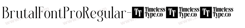 BrutalFontProRegular字体转换