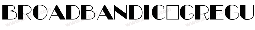 BroadbandiC】GRegular字体转换