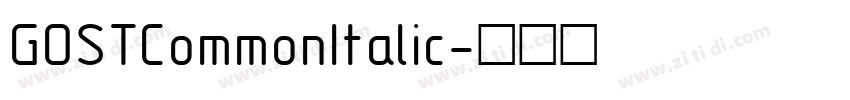 GOSTCommonItalic字体转换