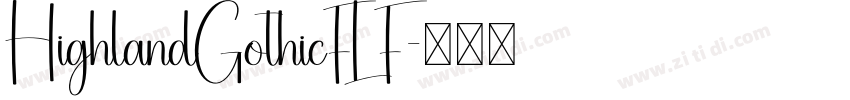 HighlandGothicFLF字体转换