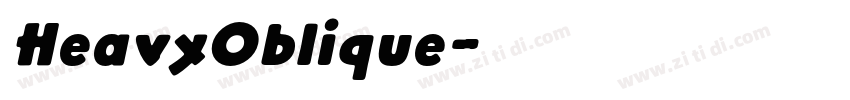 HeavyOblique字体转换