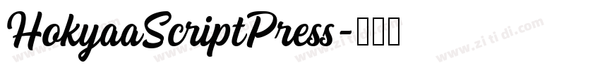 HokyaaScriptPress字体转换