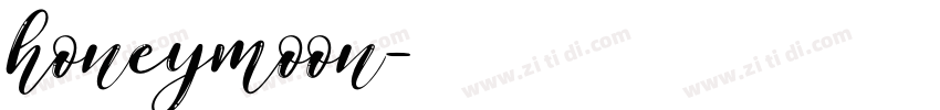 honeymoon字体转换