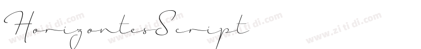 HorizontesScript字体转换