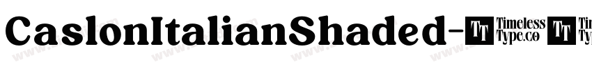 CaslonItalianShaded字体转换