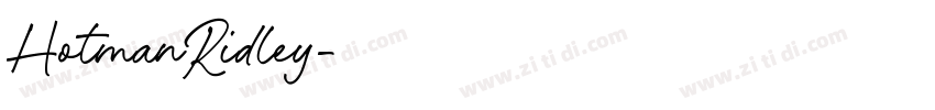 HotmanRidley字体转换