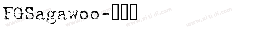 FGSagawoo字体转换