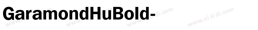 GaramondHuBold字体转换