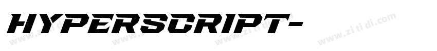 HyperScript字体转换
