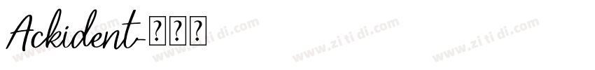 Ackident字体转换