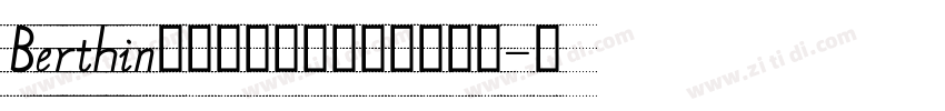 Berthin手写连笔潦草英文字体下载字体转换