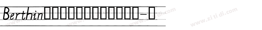 Berthin手写连笔潦草英文字体下载字体转换