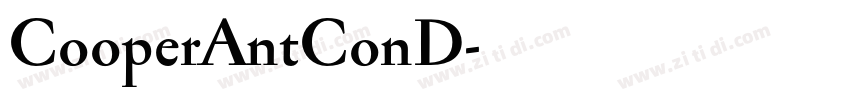 CooperAntConD字体转换