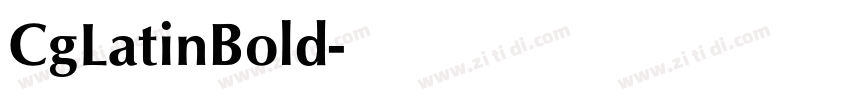 CgLatinBold字体转换