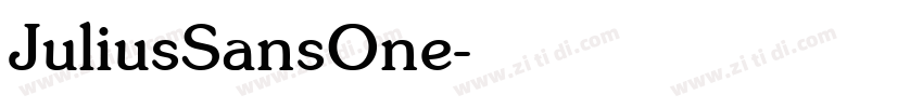 JuliusSansOne字体转换