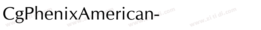 CgPhenixAmerican字体转换