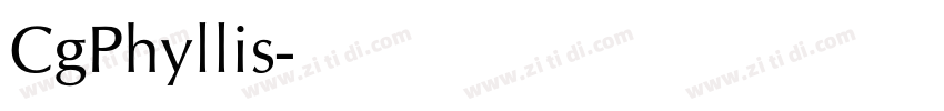 CgPhyllis字体转换