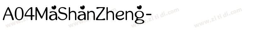 A04MaShanZheng字体转换