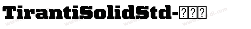 TirantiSolidStd字体转换