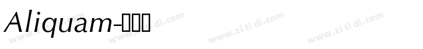 Aliquam字体转换