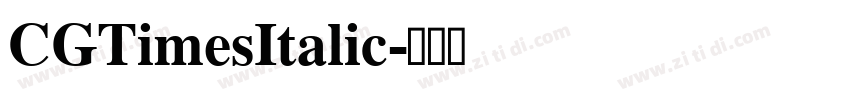 CGTimesItalic字体转换