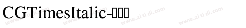 CGTimesItalic字体转换
