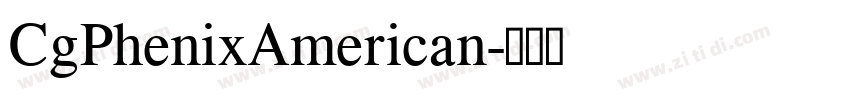 CgPhenixAmerican字体转换